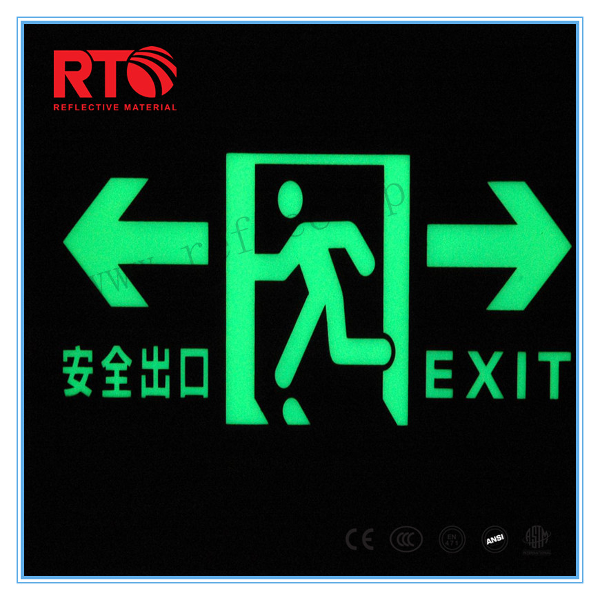 luminescent film for safety signs