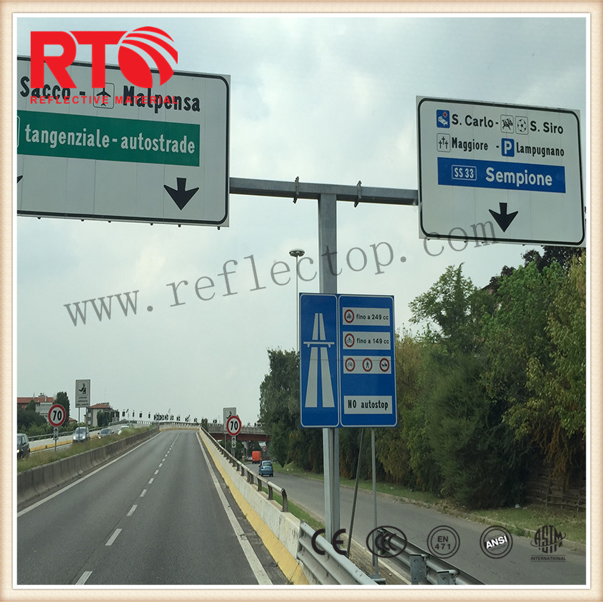 PET type reflective film for regulatory signs