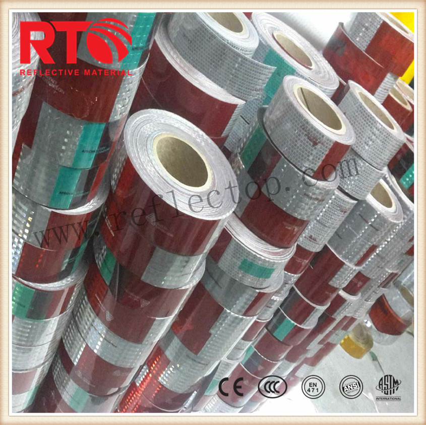 Metallized reflective film for warning post