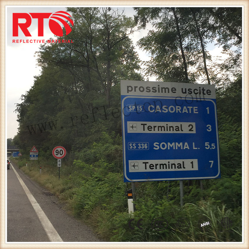 Engineer grade reflective sheeting for roadway safety signs